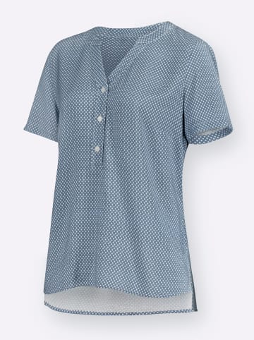 WITT WEIDEN Schlupfbluse in bleu-rauchblau-bedruckt