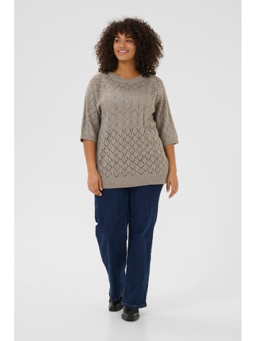 KAFFE curve Strickpullover KCmika in Elephant Skin