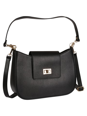 Toscanto Leder Schultertasche Toscanto Tasche schwarz ca. 28cm