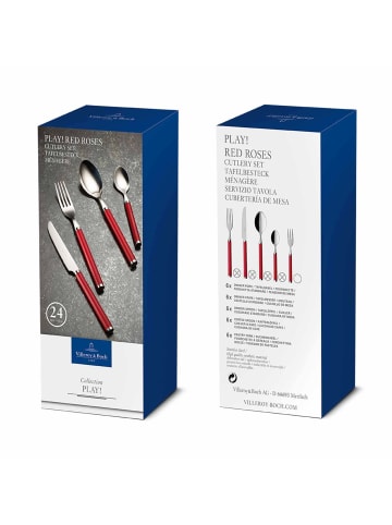 Villeroy & Boch 24er Set Tafelbesteck Play! in Red Roses