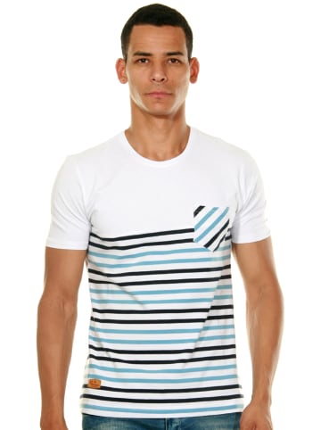 FIOCEO T-Shirt in blau/weiss