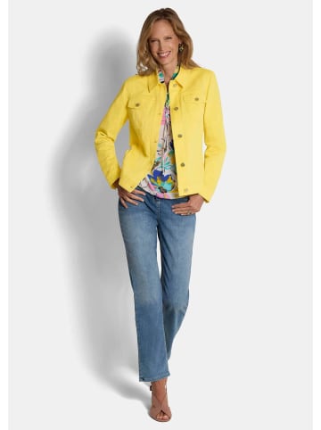GOLDNER Baumwolljacke mit edlen Ziernähten in gelb