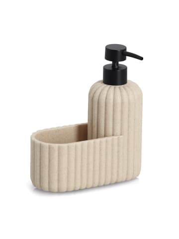 Zeller Spülbecken-Organizer, Spülmittelspender 380 ml in Beige, 8 x 19 x 17 cm