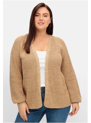 sheego Strickjacke in cappuccino meliert