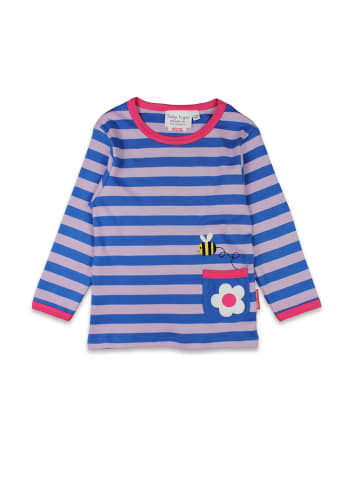Toby Tiger Langarmshirt mit Gänseblümchen Applikation in lila