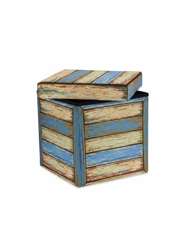 relaxdays Sitzhocker in Bunt - (B)37,5 x (H)38 x (T)37,5 cm