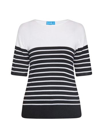 usha BLUE LABEL T-Shirt in Schwarz Weiss