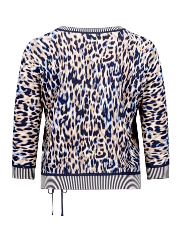 Betty Barclay Strickpullover mit Tunnelzug in Dark Blue/Beige