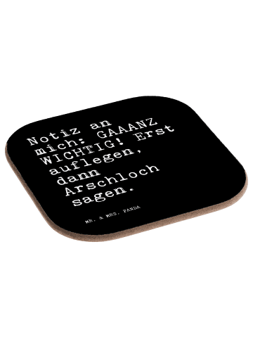 Mr. & Mrs. Panda Flaschenuntersetzer Notiz an mich: GAAANZ... mi... in Schwarz