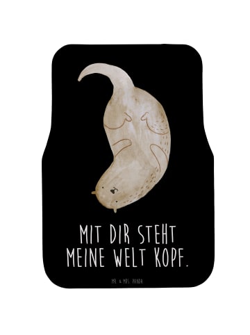 Mr. & Mrs. Panda Fußmatte Fürs Auto Otter Kopfüber mit Spruch in Schwarz