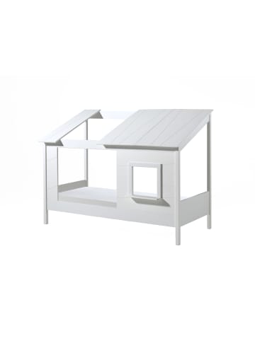 58 aufm Kessel BAUMHAUSBETT Katleen 214x159x105 aus Massivholz+MDF in Weiß