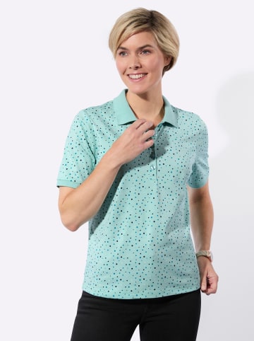 WITT WEIDEN Poloshirt in mint-aquapetrol-getupft