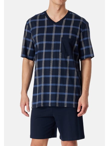 Schiesser Schlafanzug Comfort Organic Cotton in Nachtblau