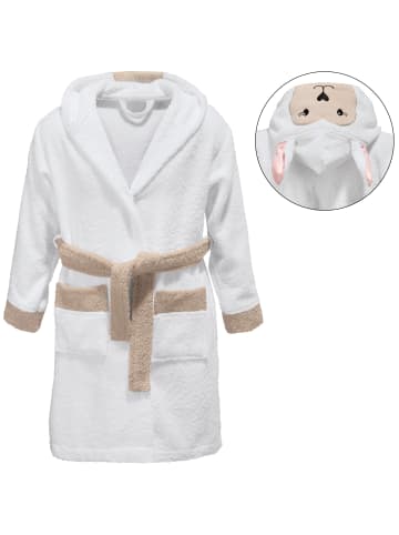 Erwin Müller Frottier Kinder-Bademantel mit Kapuze Schaf in natur