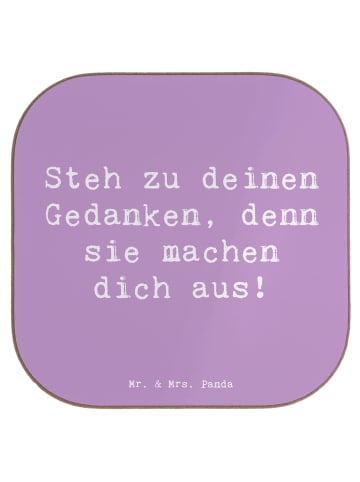 Mr. & Mrs. Panda Untersetzer für Gläser Spruch Mutig zu seinen M... in Lavendeltraum