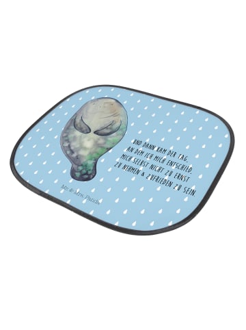 Mr. & Mrs. Panda Auto Sonnenschutz Seekuh Happy mit Spruch in Blau Pastell