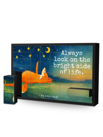 Mr. & Mrs. Panda Adventskalender Fuchs Sterne Design mit Spruch in Weiß