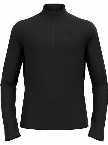 Odlo Longsleeve "Mid Layer 1/2 Zip Essential Light" in Schwarz