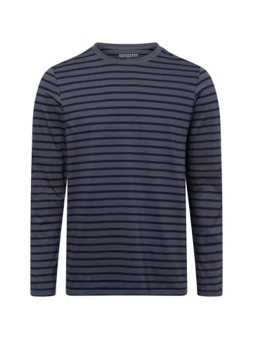 Schiesser Pyjama in anthrazit marine - 0001