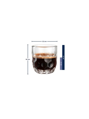 LEONARDO 6-tlg. Espressogläser-Set (1/2/3) Gocce in Transparent – 60 ml in transparent