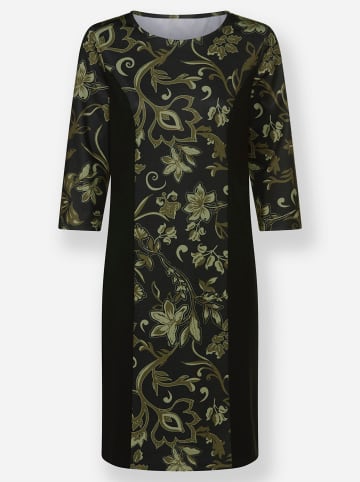 WITT WEIDEN Jersey-Kleid in schwarz-oliv-bedruckt
