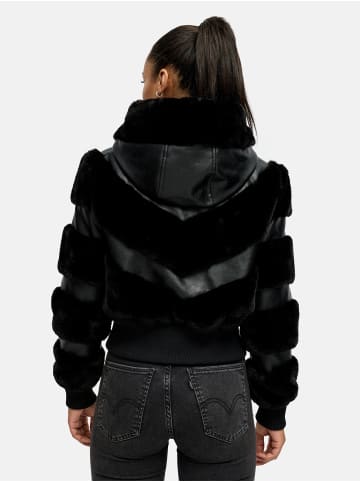 Tazzio Übergangsjacke mit Kapuze "F803"- in Schwarz