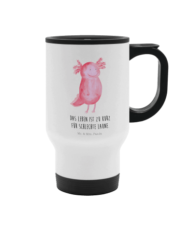 Mr. & Mrs. Panda Teebecher Axolotl Glücklich mit Spruch in Weiß