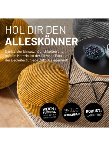 Lumaland LUMALAND Sitzsack Pouf Cord - Senfgelb