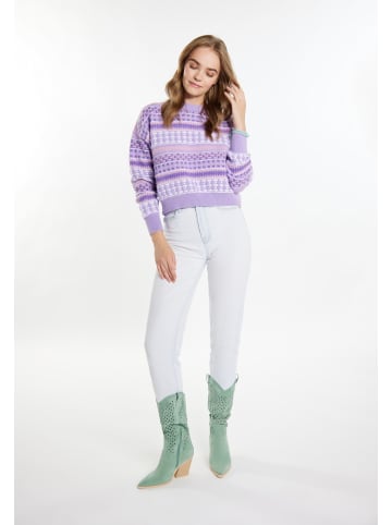 IZIA Damen Pullover in Flieder Mehrfarbig