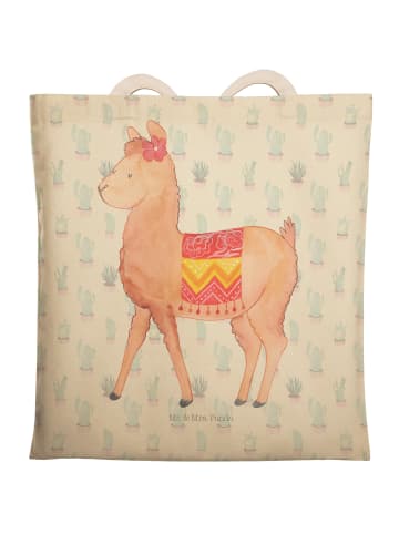 Mr. & Mrs. Panda Tote Bag Alpaka Stolz ohne Spruch in Kaktus Grün