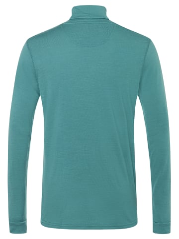 super.natural Merino Rollkragenpullover in petrol