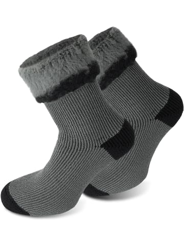 Polar Husky 1 Paar Wintersocken Extrem Hot in Grau/Schwarz