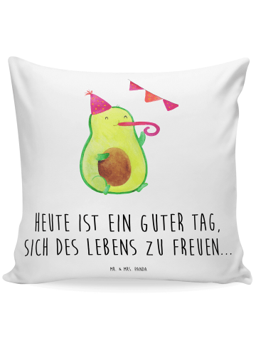 Mr. & Mrs. Panda Kopfkissen Avocado Party mit Spruch in Weiß