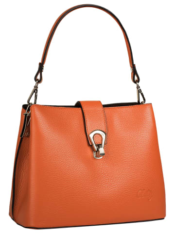 Cluty Umhängetasche echt Leder in orange