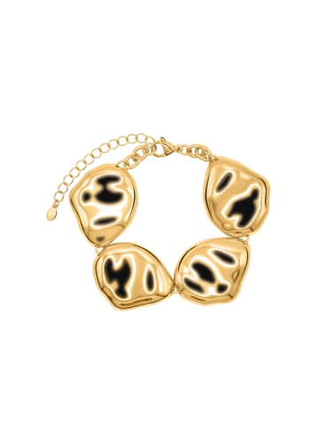 Steel_Art Gliederarmband Damen Clarice silberfarben poliert in goldfarben