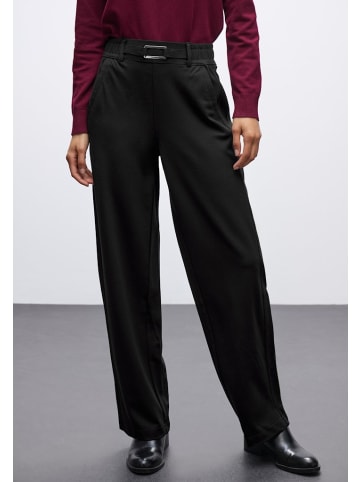 Street One Straight Leg Hose in Schwarz