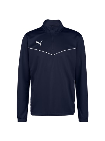 Puma Sweatshirt teamRISE 1/4 Zip in dunkelblau / weiß