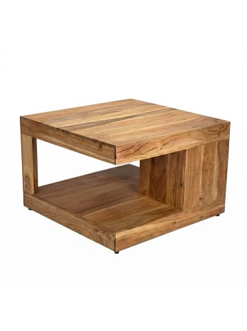 FineBuy Couchtisch in Braun / Akazie / 60x60x40