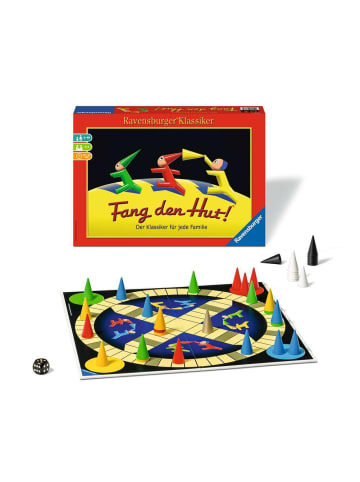 Ravensburger Würfelspiel Fang den Hut!® - Gesellschaftsspiel & Brettspiel ab 6 Jahre 6-99 Jahre in bunt