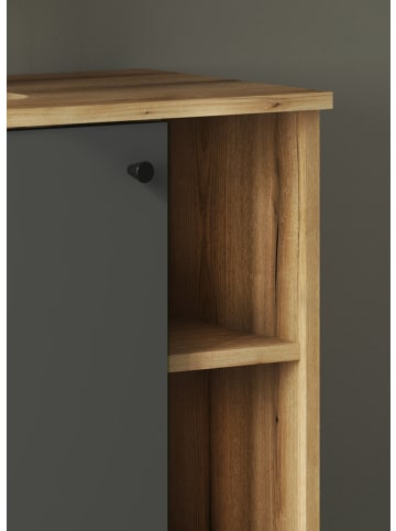 Furn.Design Badmöbel-Set 3-teilig grau, Evoke Eiche, Badkombination 121 x 190 cm
