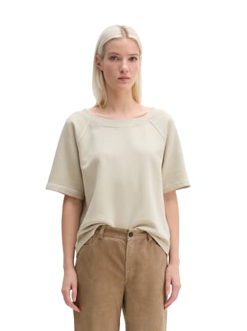Marc O'Polo Kurzarm-Sweatshirt loose in Linen Beige
