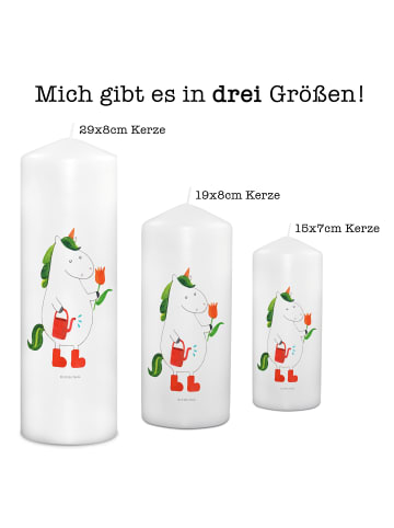 Mr. & Mrs. Panda Kerze Einhorn Gärtner ohne Spruch in Weiß