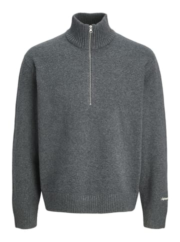 Jack & Jones Pullover JORNORREBRO KNIT HALF ZIP in Grau