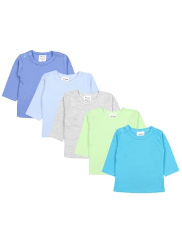 TupTam 5er- Set Langarmshirts in blau