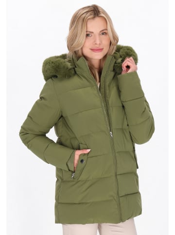 Usha Women Coat in olive