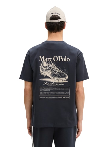 Marc O'Polo MOP Club '67  Football T-Shirt, Heavy Jersey, Oversize in Dark Navy