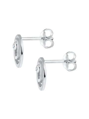 Elli DIAMONDS  Ohrringe 925 Sterling Silber Geo, Kreis in Silber