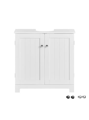 SoBuy Unterschrank in Mattweiß - (W) 29 x (H) 60 x (L) 58 cm