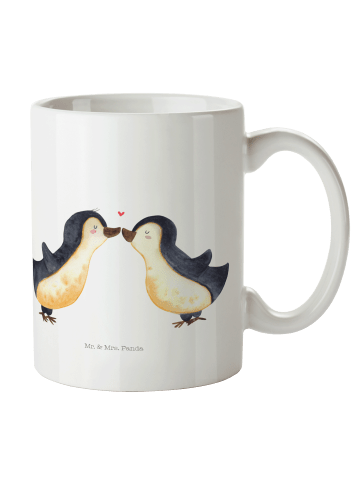 Mr. & Mrs. Panda Kaffeebecher Pinguin Liebe ohne Spruch in Weiß