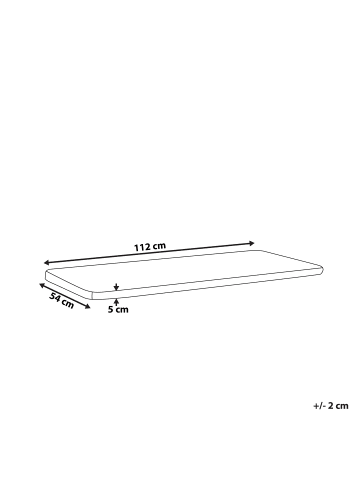 Beliani Auflagen VIVARA in Weiß - (W) 112 x (H) 5 x (L) 54 cm